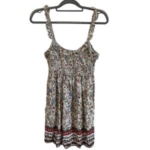 Francesca's‎ Trixx Floral Smocked Dress Babydoll Sundress Summer Medium NWT